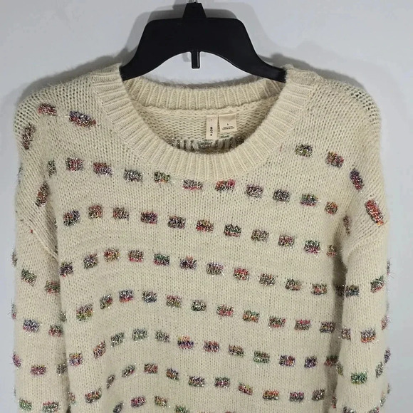 {Anthropologie} Moth Metallic Check Sweater - Picture 6 of 12